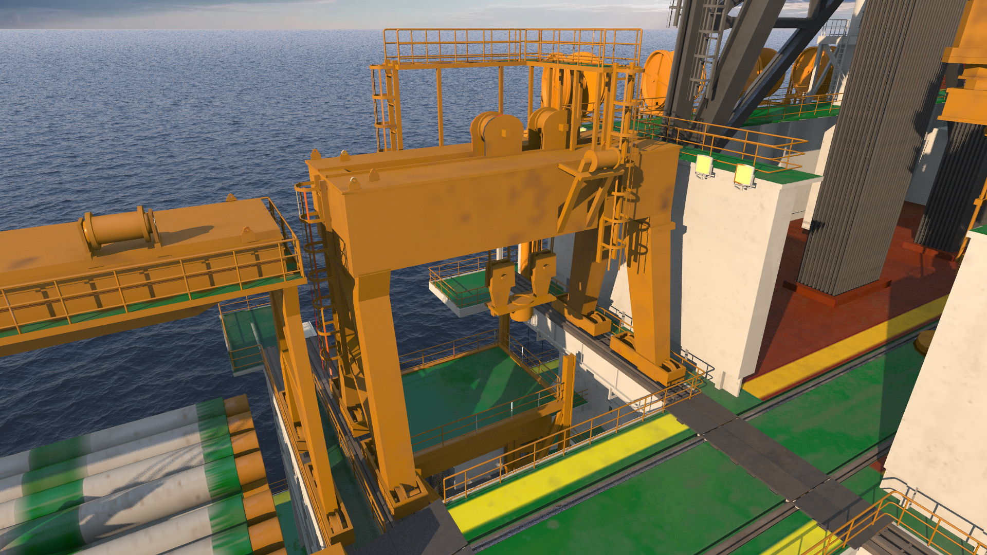 3D WEST VELA Drilling Ship model