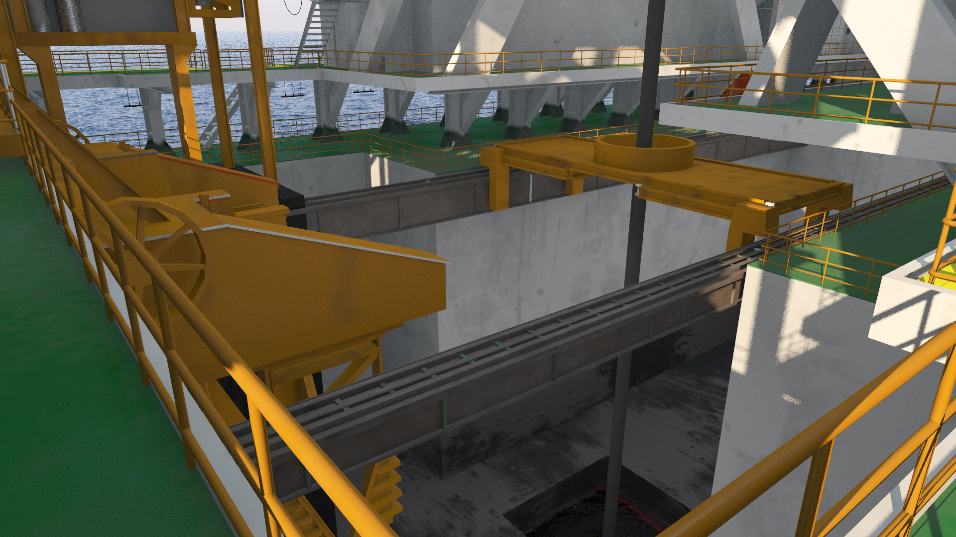3D WEST VELA Drilling Ship model