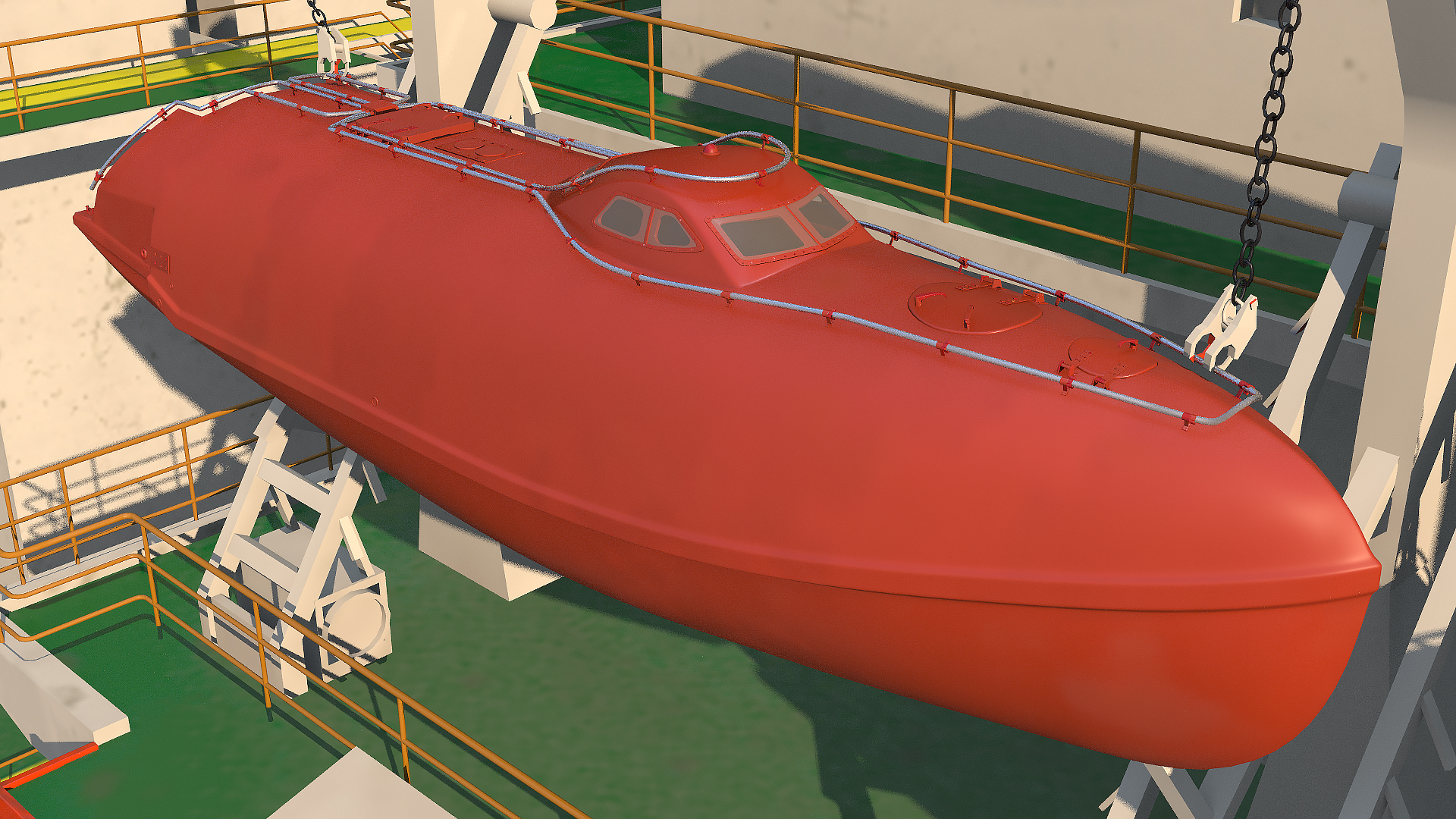 3D WEST VELA Drilling Ship model