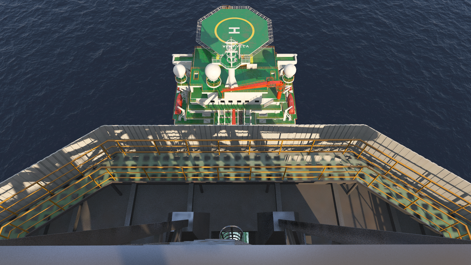 3D WEST VELA Drilling Ship model