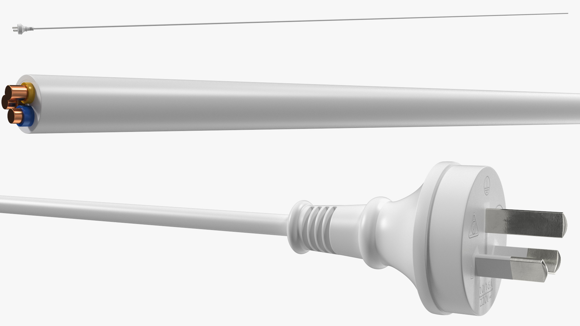 China Electric Plug Type I White 3D