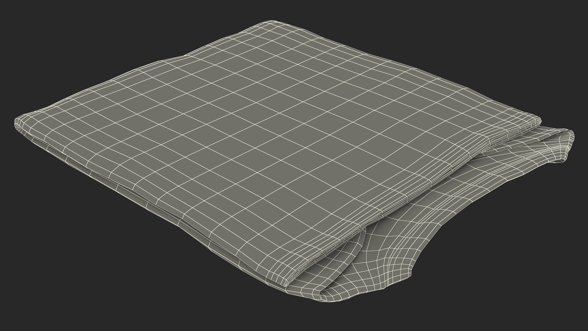 3D model Folded Basic Crew Neck T-Shirt