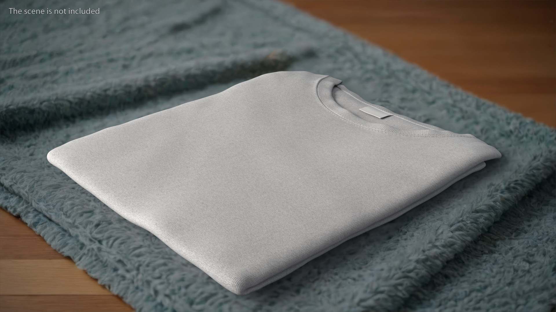 3D model Folded Basic Crew Neck T-Shirt