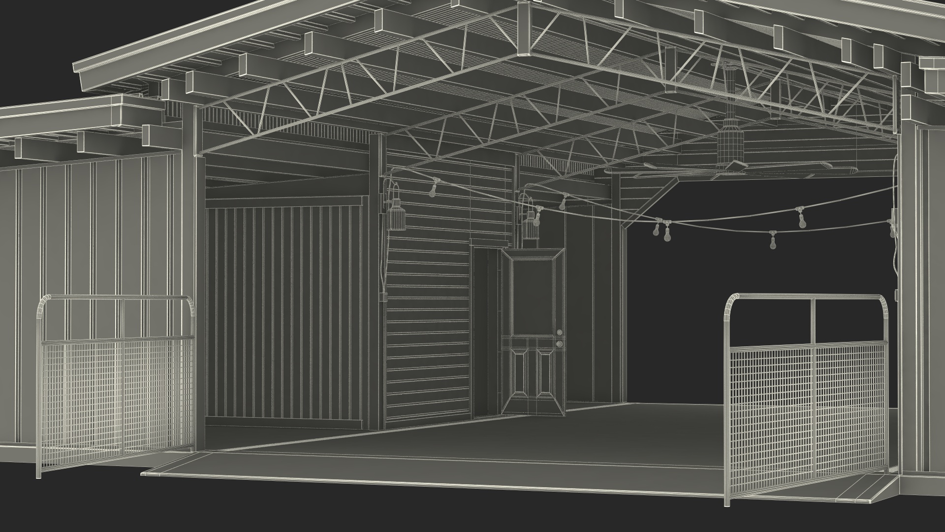Horse Barn Red 3D model