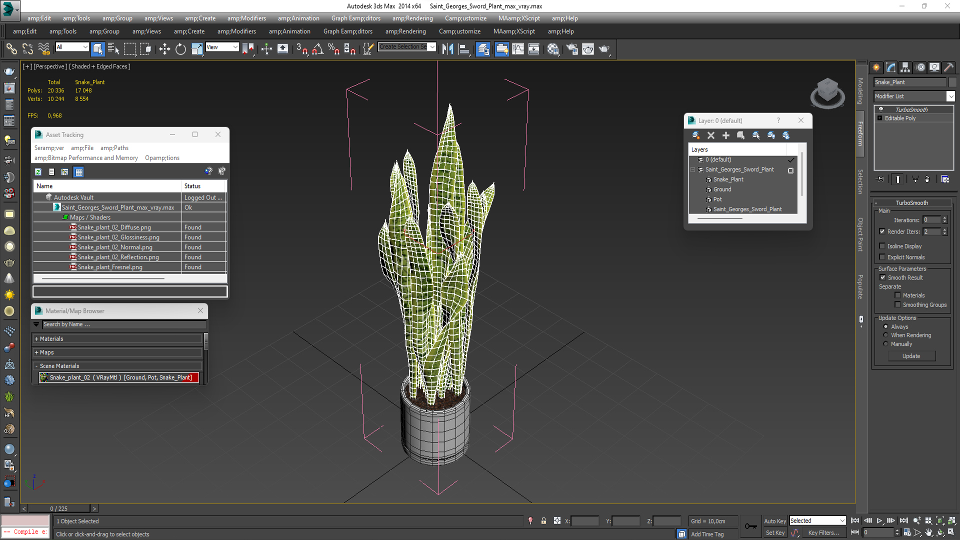 3D model Saint Georges Sword Plant