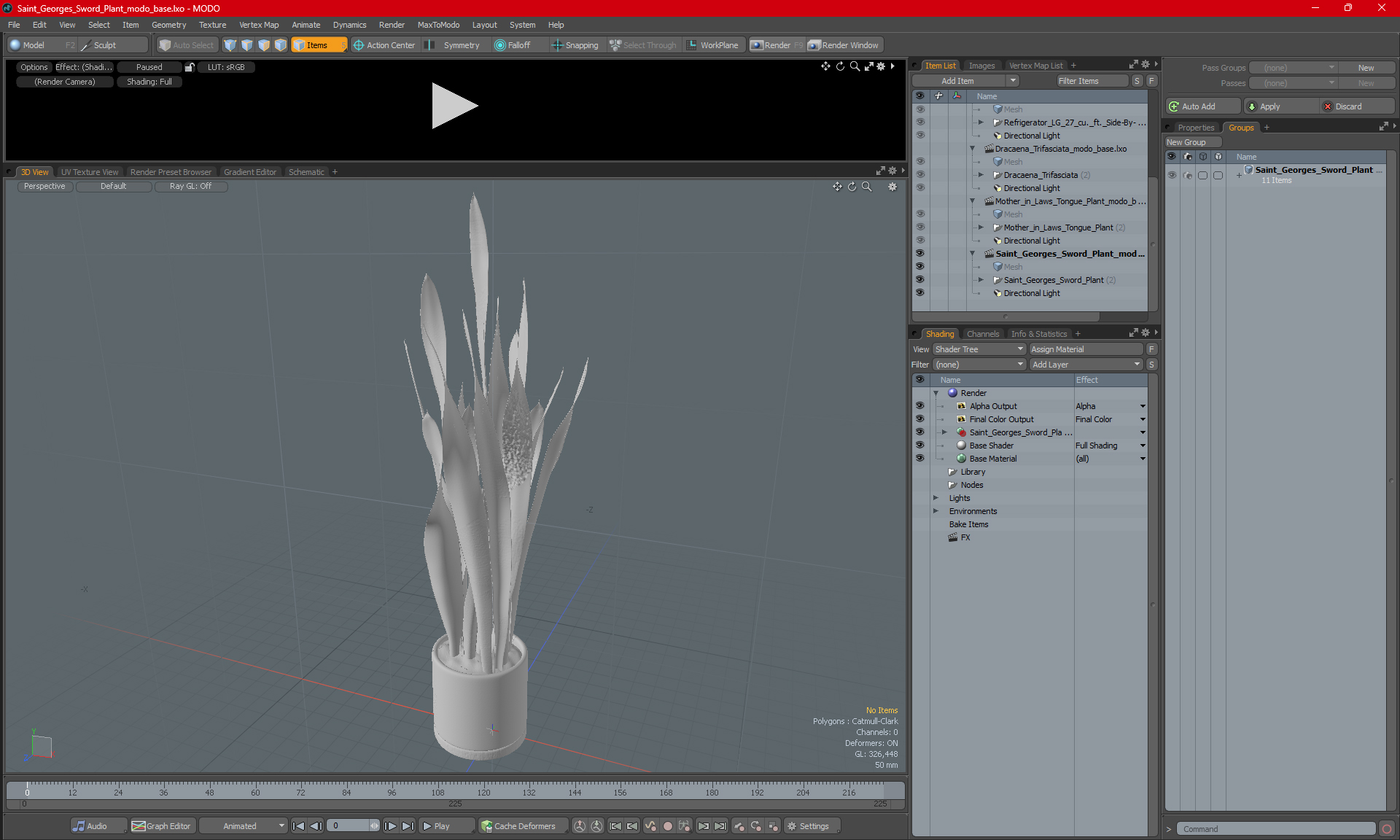 3D model Saint Georges Sword Plant