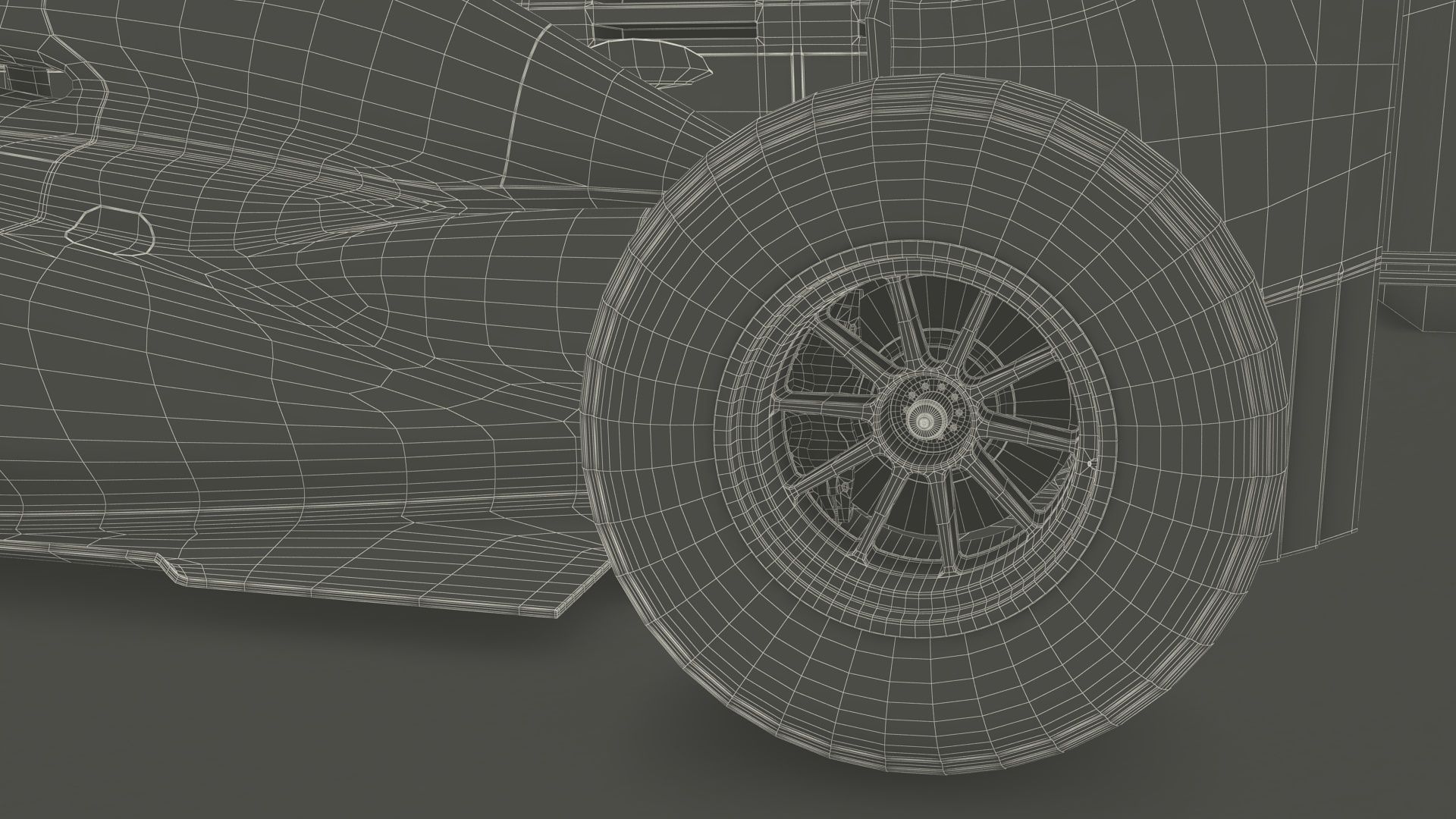 3D Race Car Garage and F1 Car