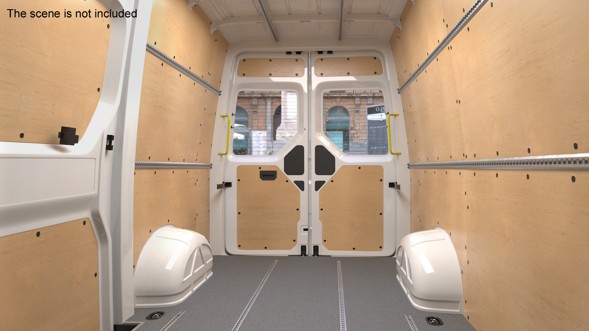 3D Volkswagen Crafter Van 2024 White Color Rigged