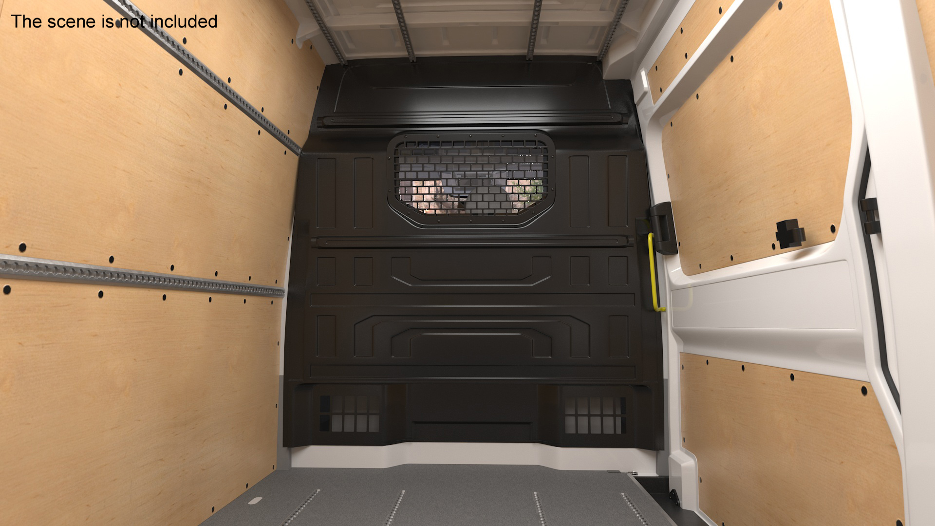 3D Volkswagen Crafter Van 2024 White Color Rigged