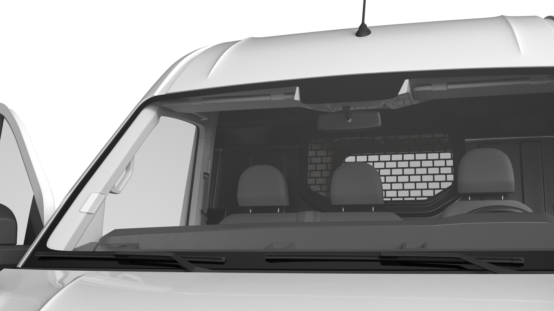 3D Volkswagen Crafter Van 2024 White Color Rigged