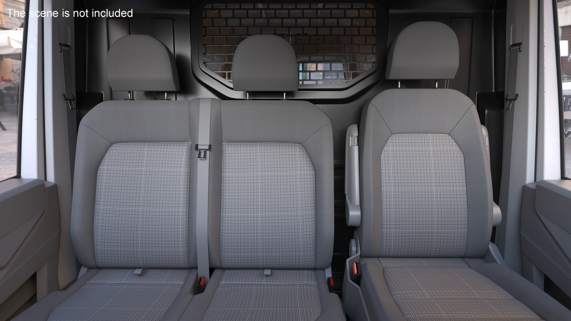 3D Volkswagen Crafter Van 2024 White Color Rigged