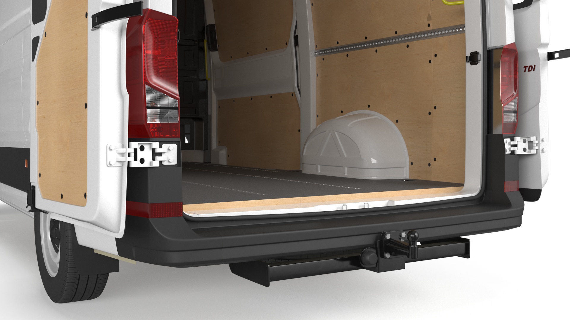 3D Volkswagen Crafter Van 2024 White Color Rigged