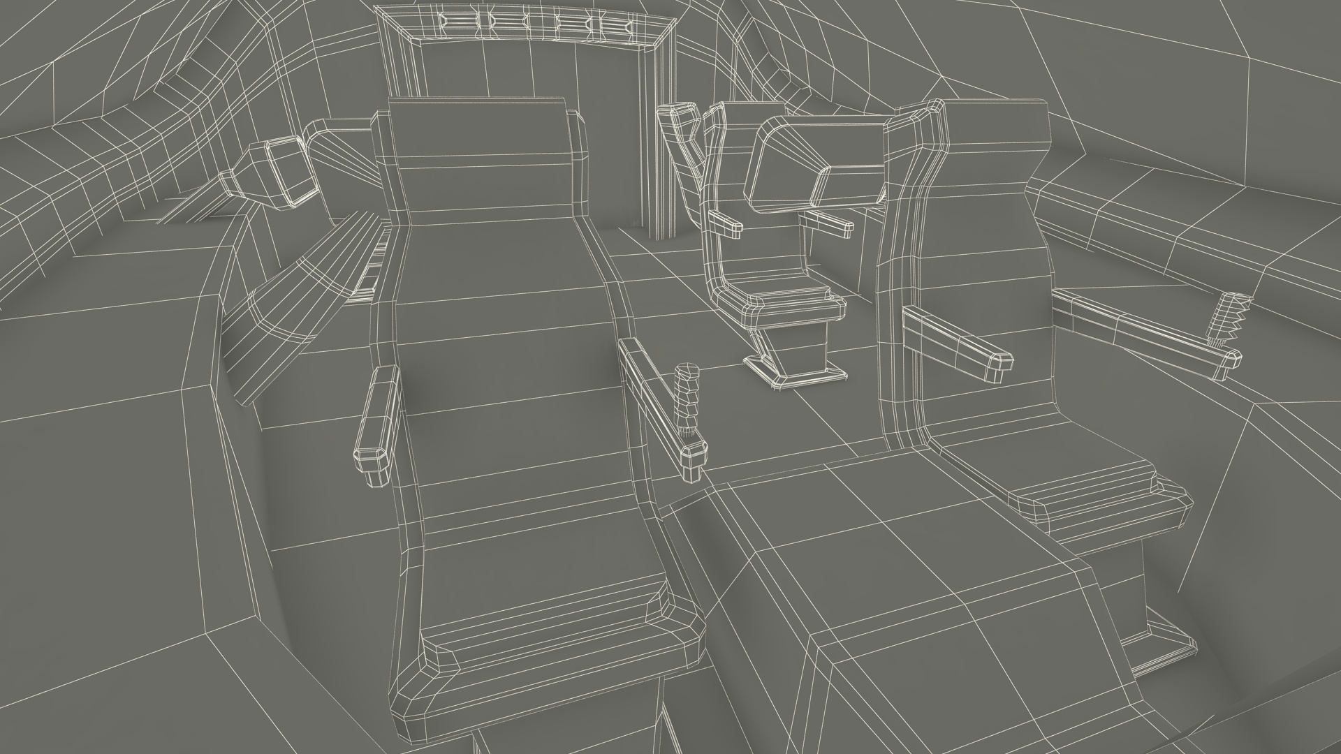 Sci-Fi Space Fighter Craft Black 3D