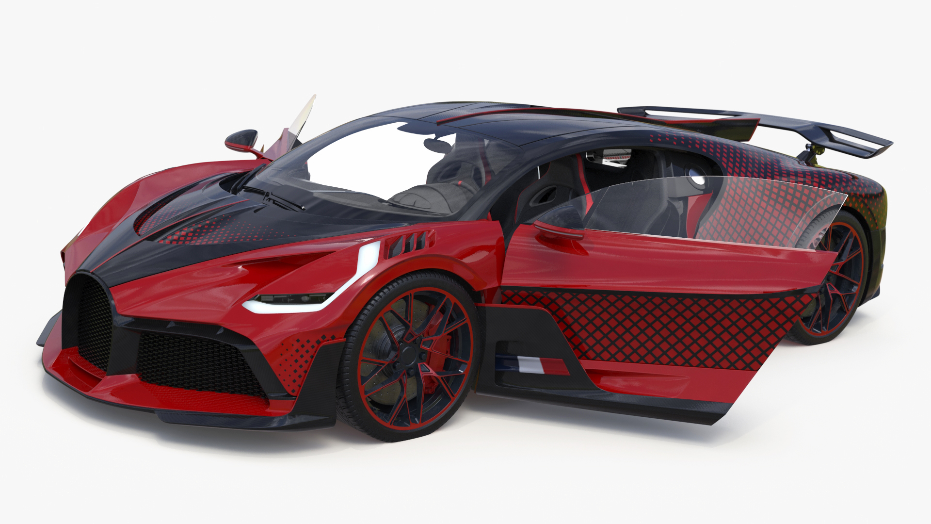 3D model Hypercar Luxury Racer Red