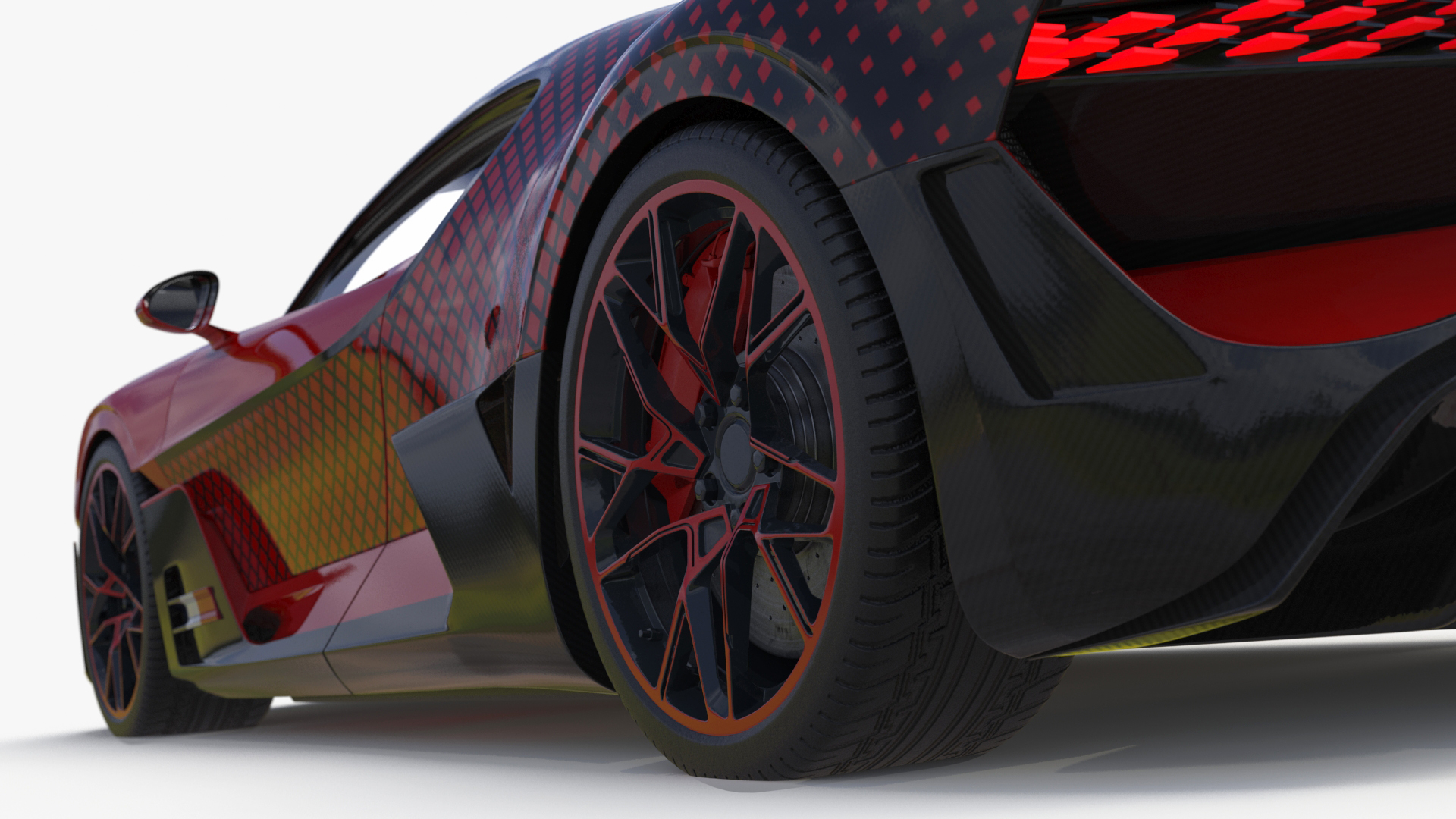 3D model Hypercar Luxury Racer Red