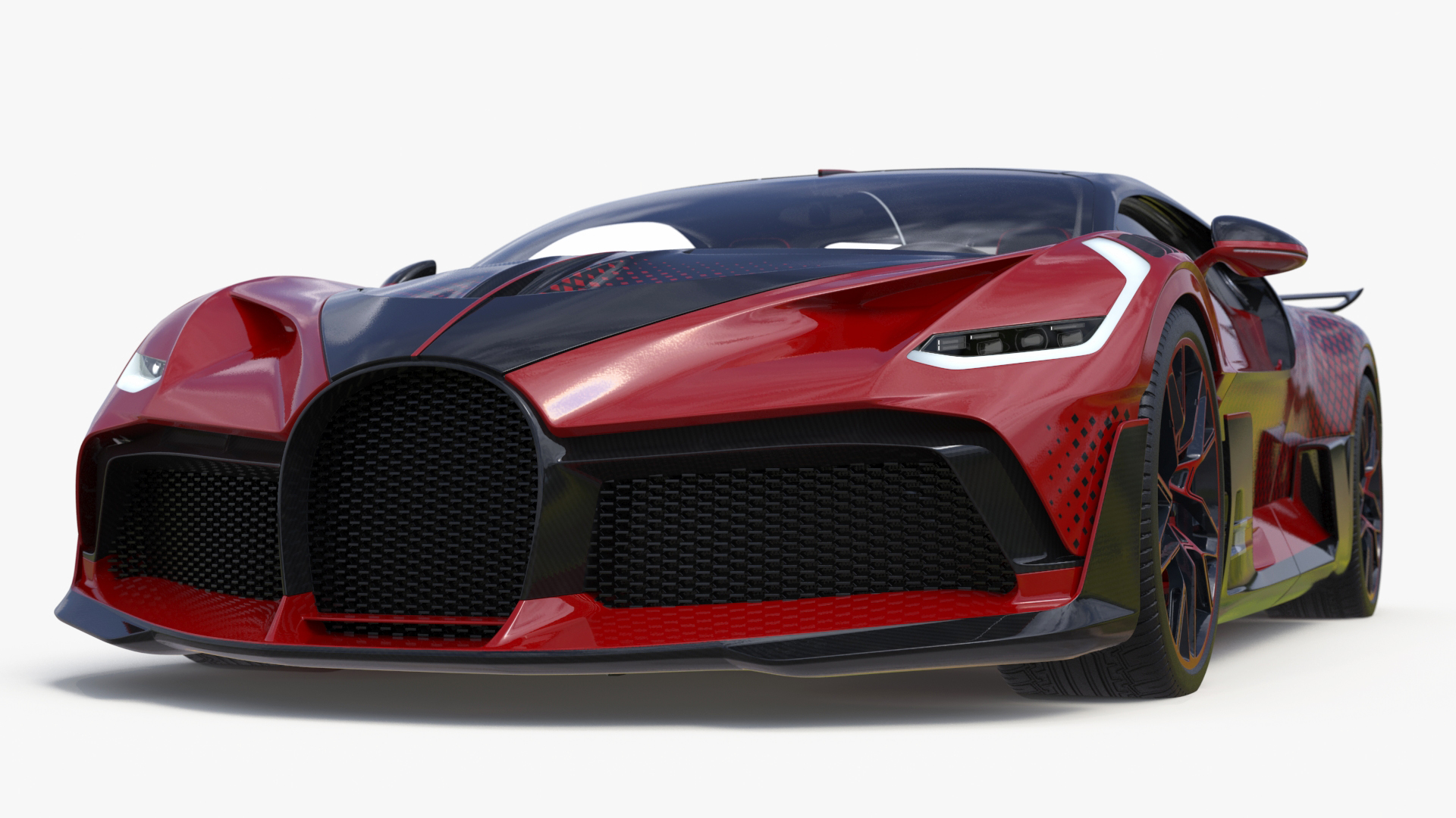 3D model Hypercar Luxury Racer Red