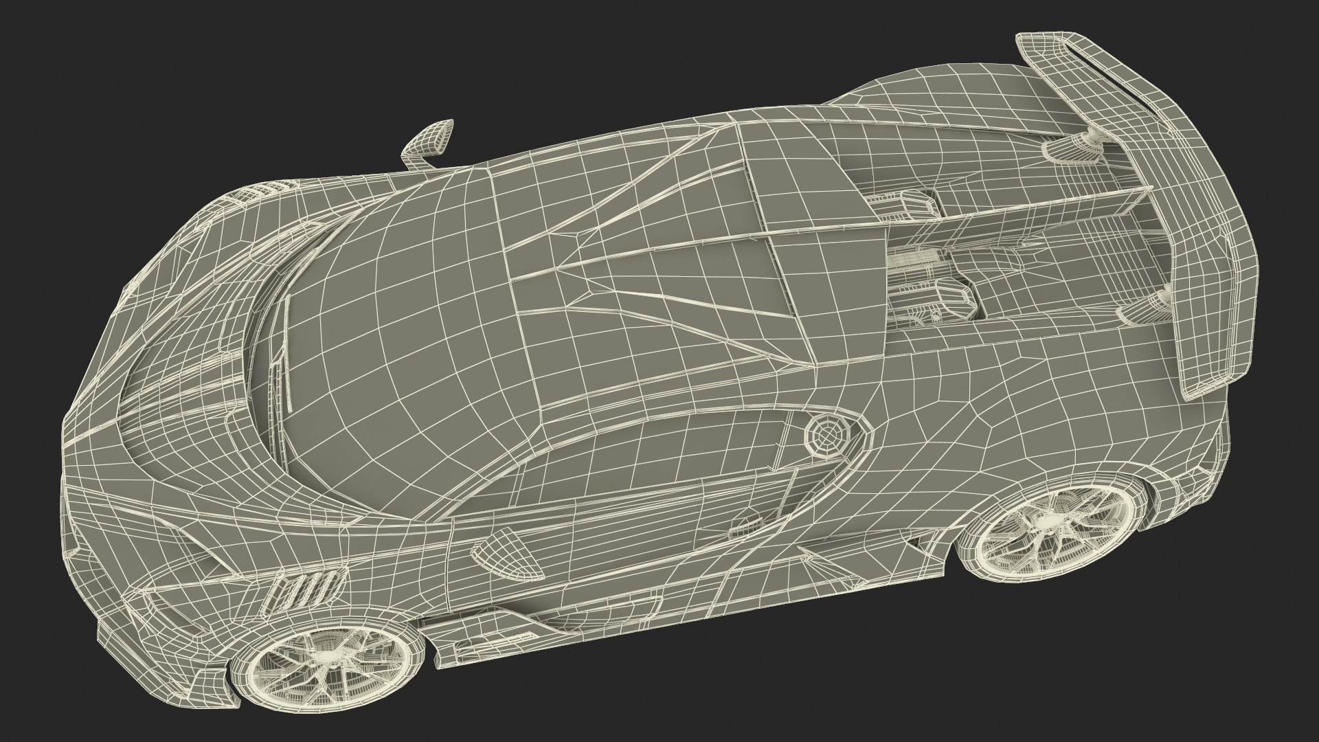 3D model Hypercar Luxury Racer Red