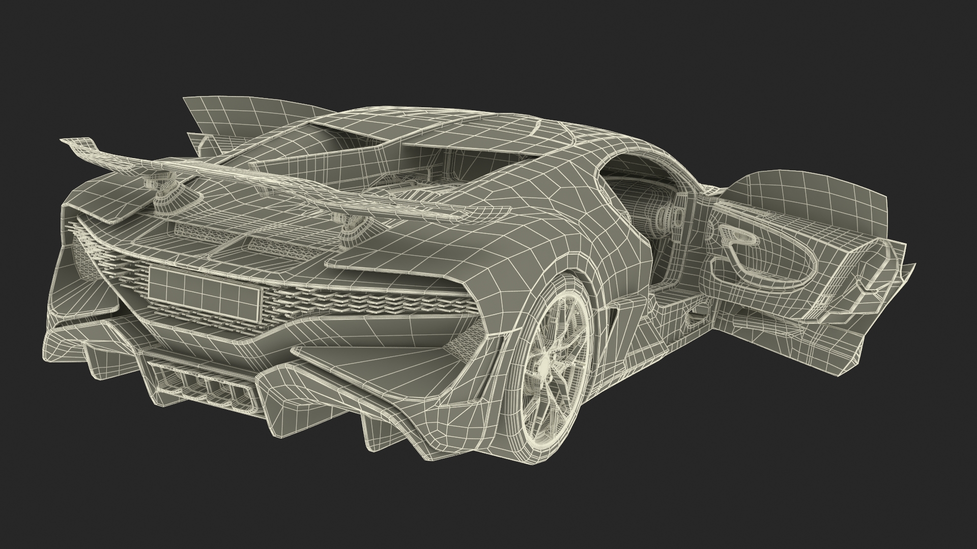 3D model Hypercar Luxury Racer Red