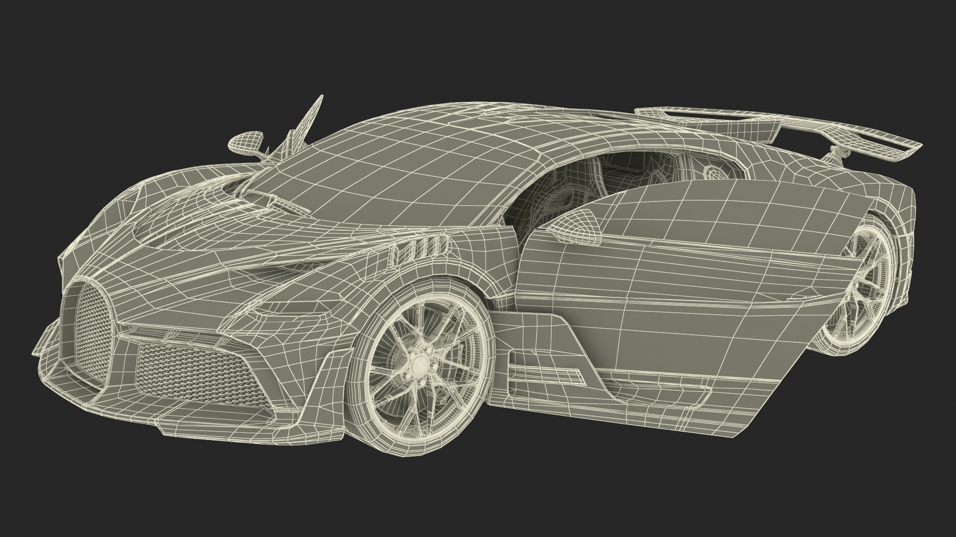 3D model Hypercar Luxury Racer Red