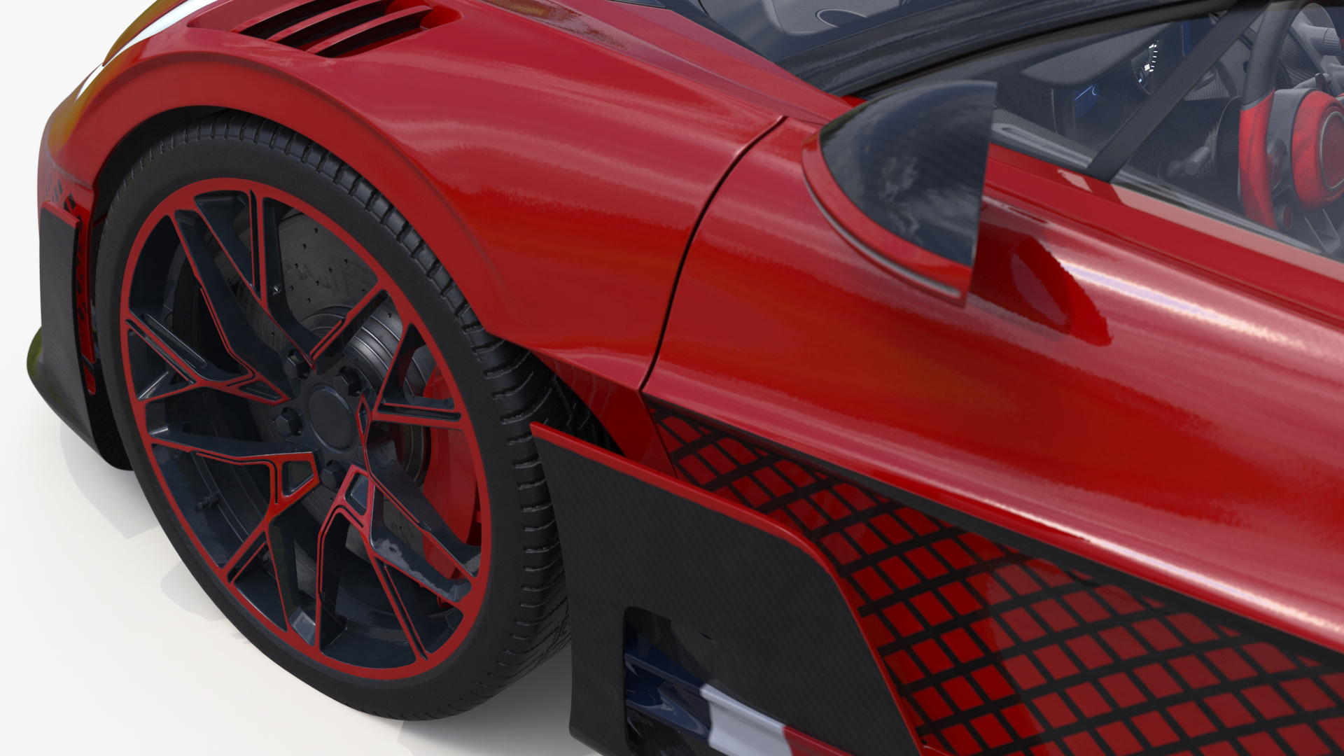 3D model Hypercar Luxury Racer Red