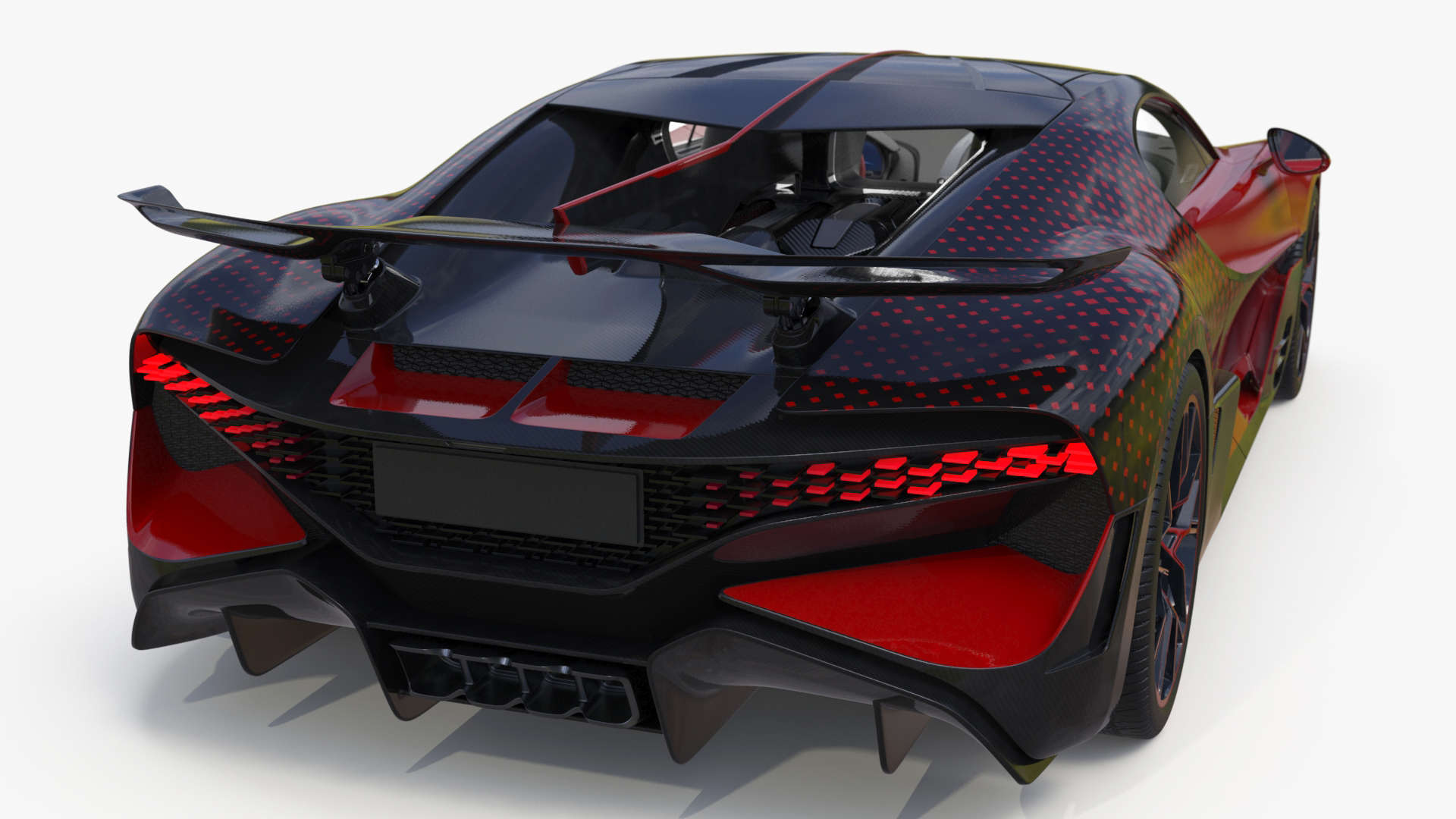 3D model Hypercar Luxury Racer Red