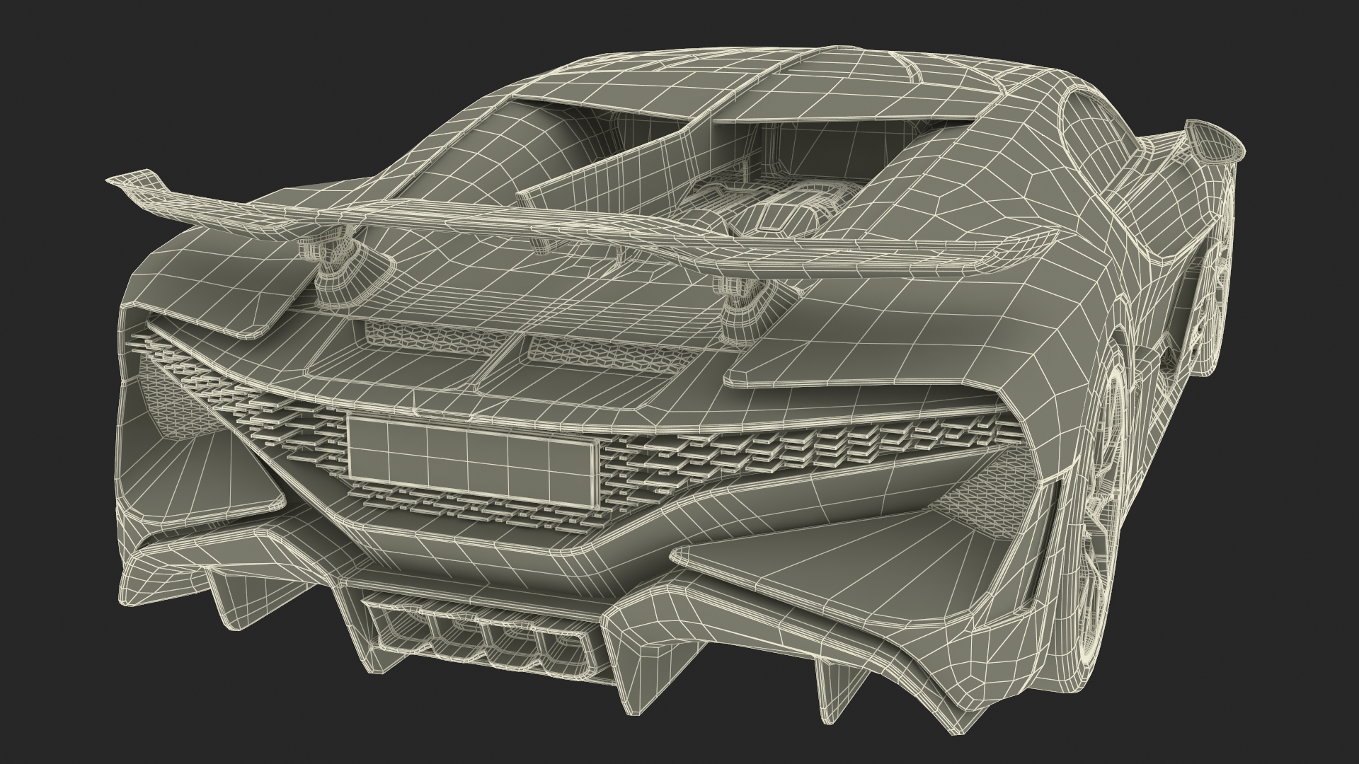 3D model Hypercar Luxury Racer Red