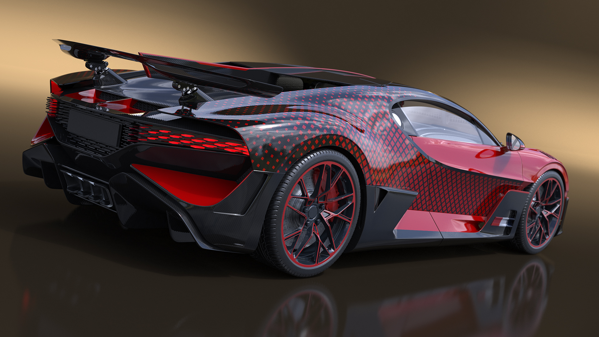 3D model Hypercar Luxury Racer Red