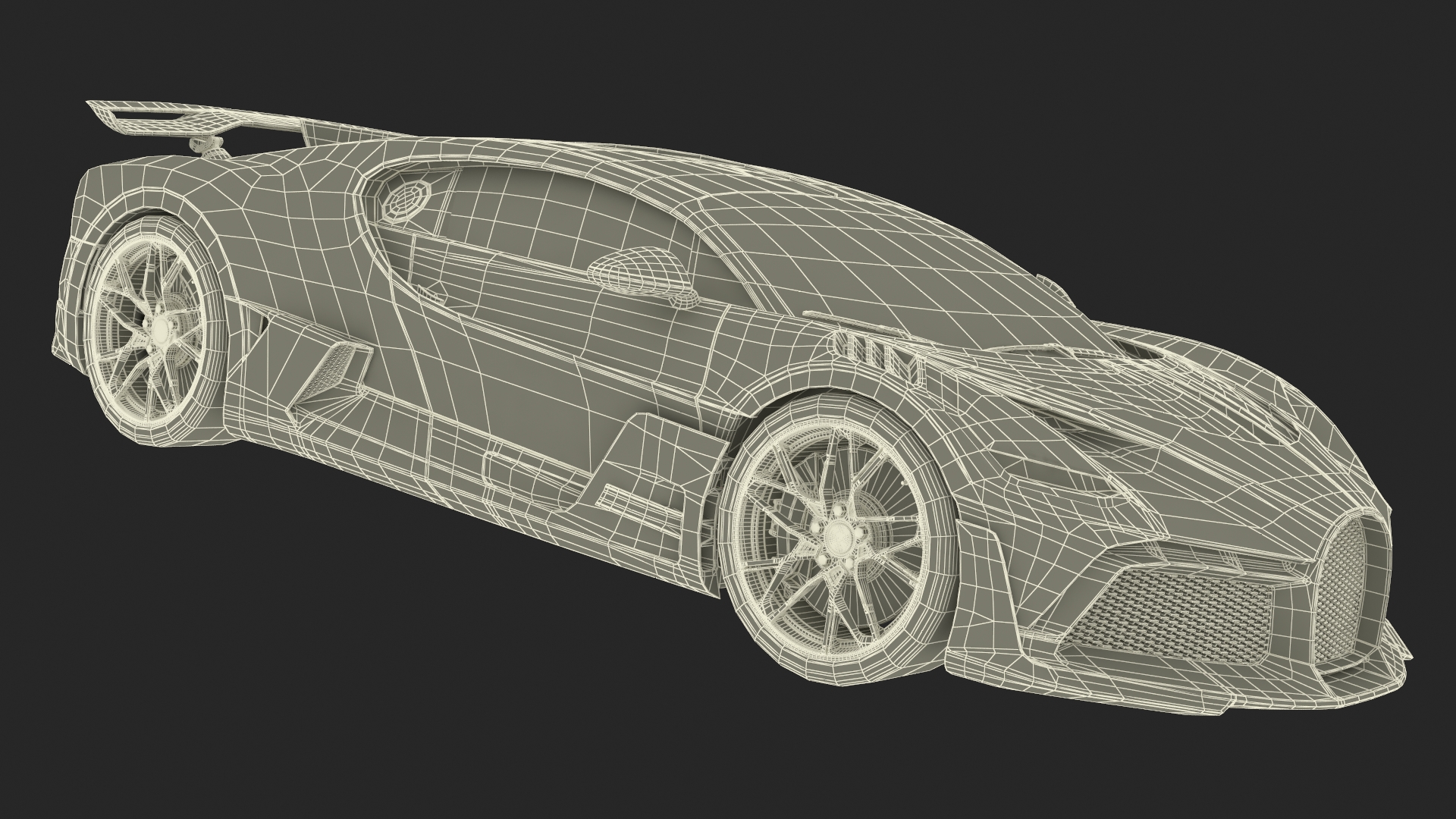 3D model Hypercar Luxury Racer Red