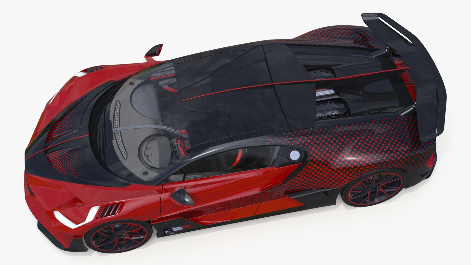 3D model Hypercar Luxury Racer Red
