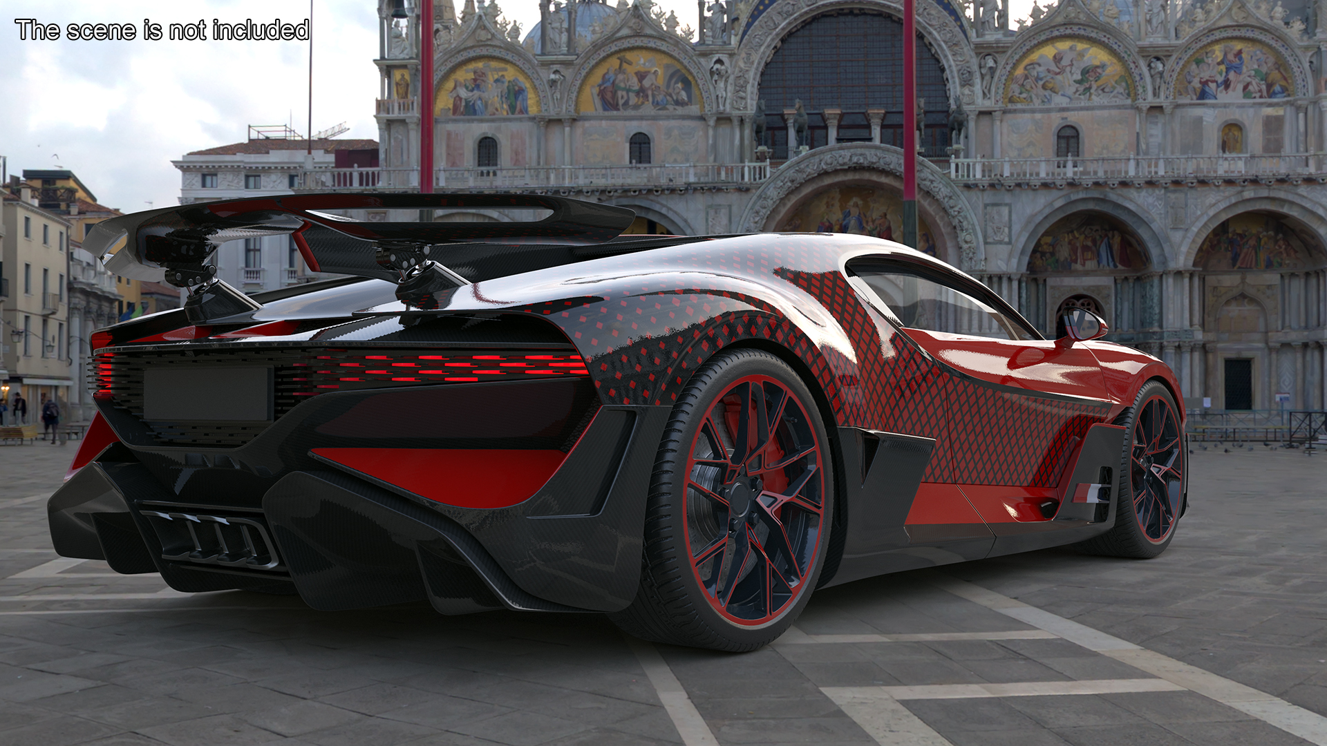 3D model Hypercar Luxury Racer Red