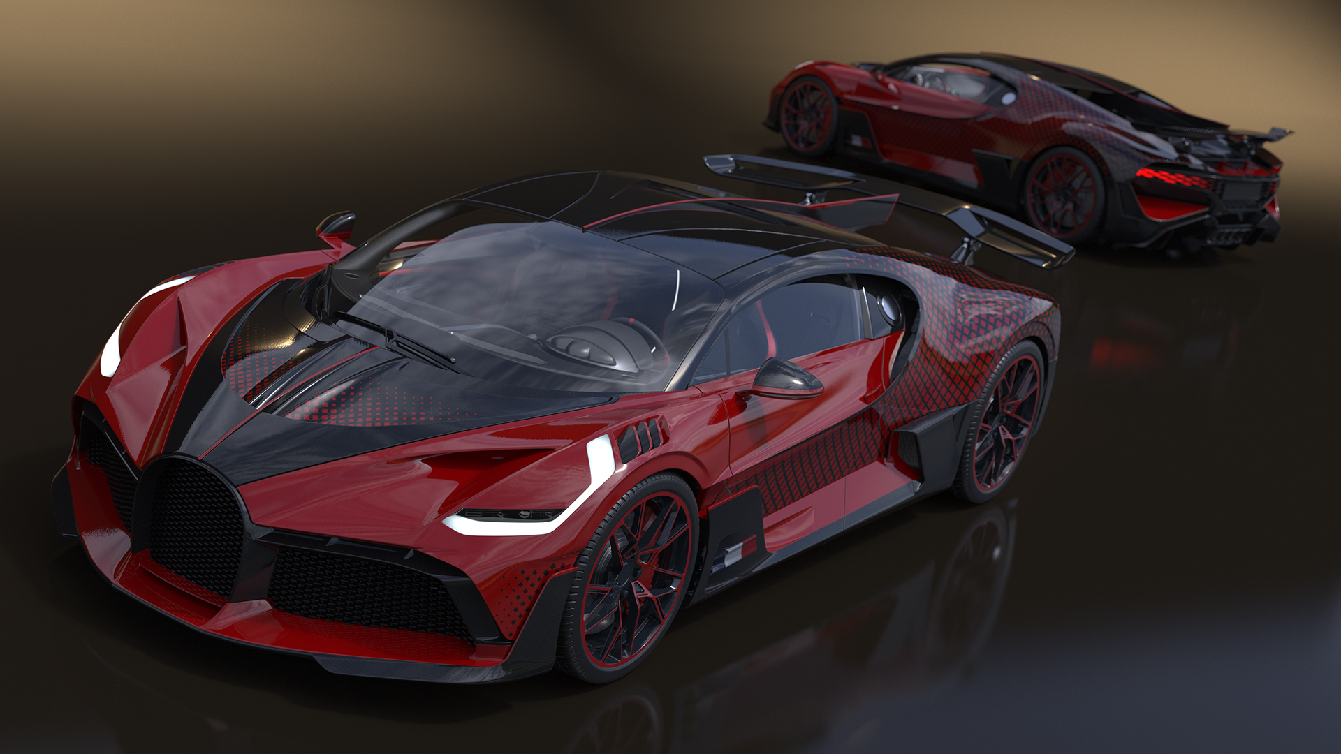 3D model Hypercar Luxury Racer Red
