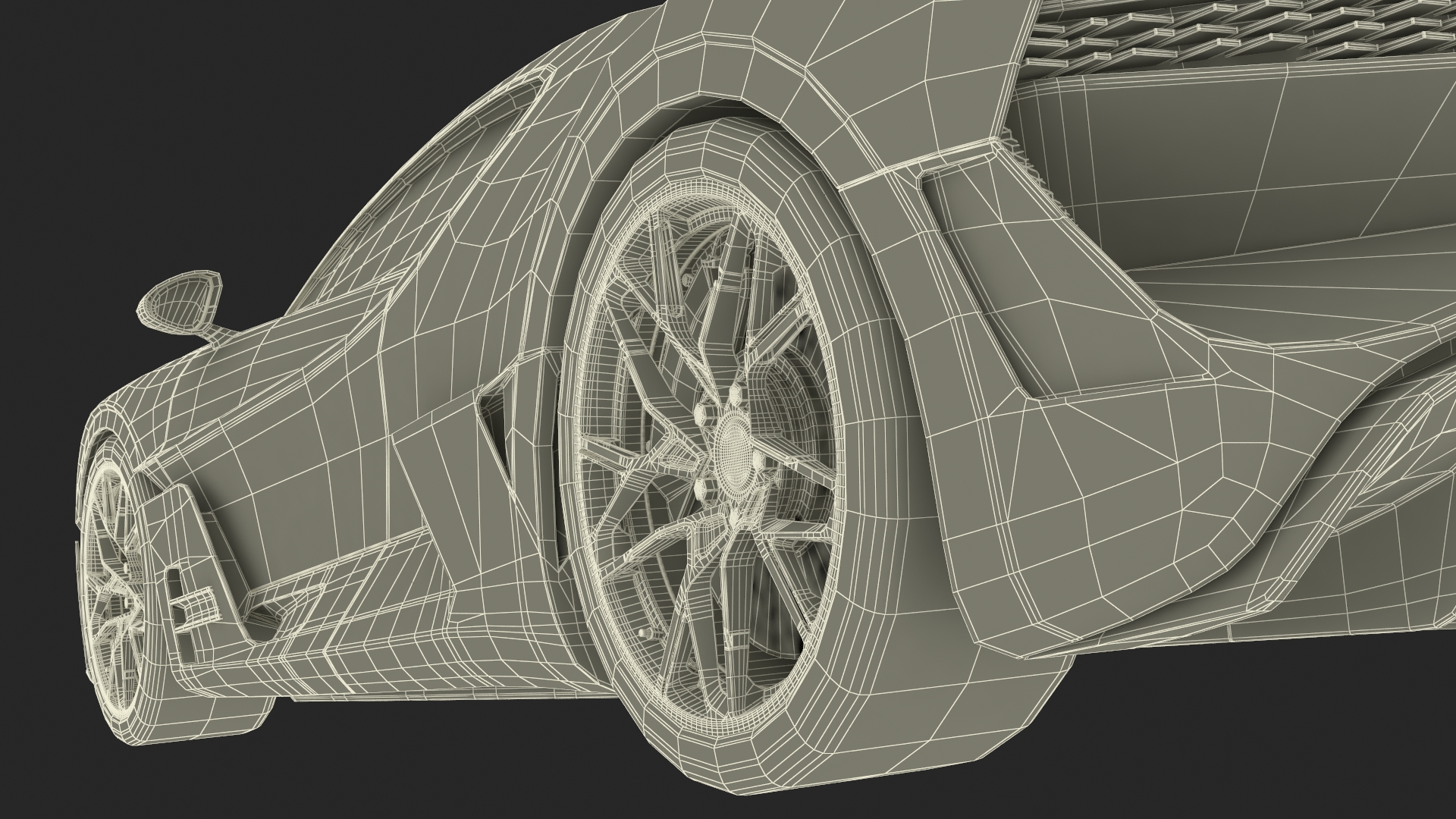 3D model Hypercar Luxury Racer Red