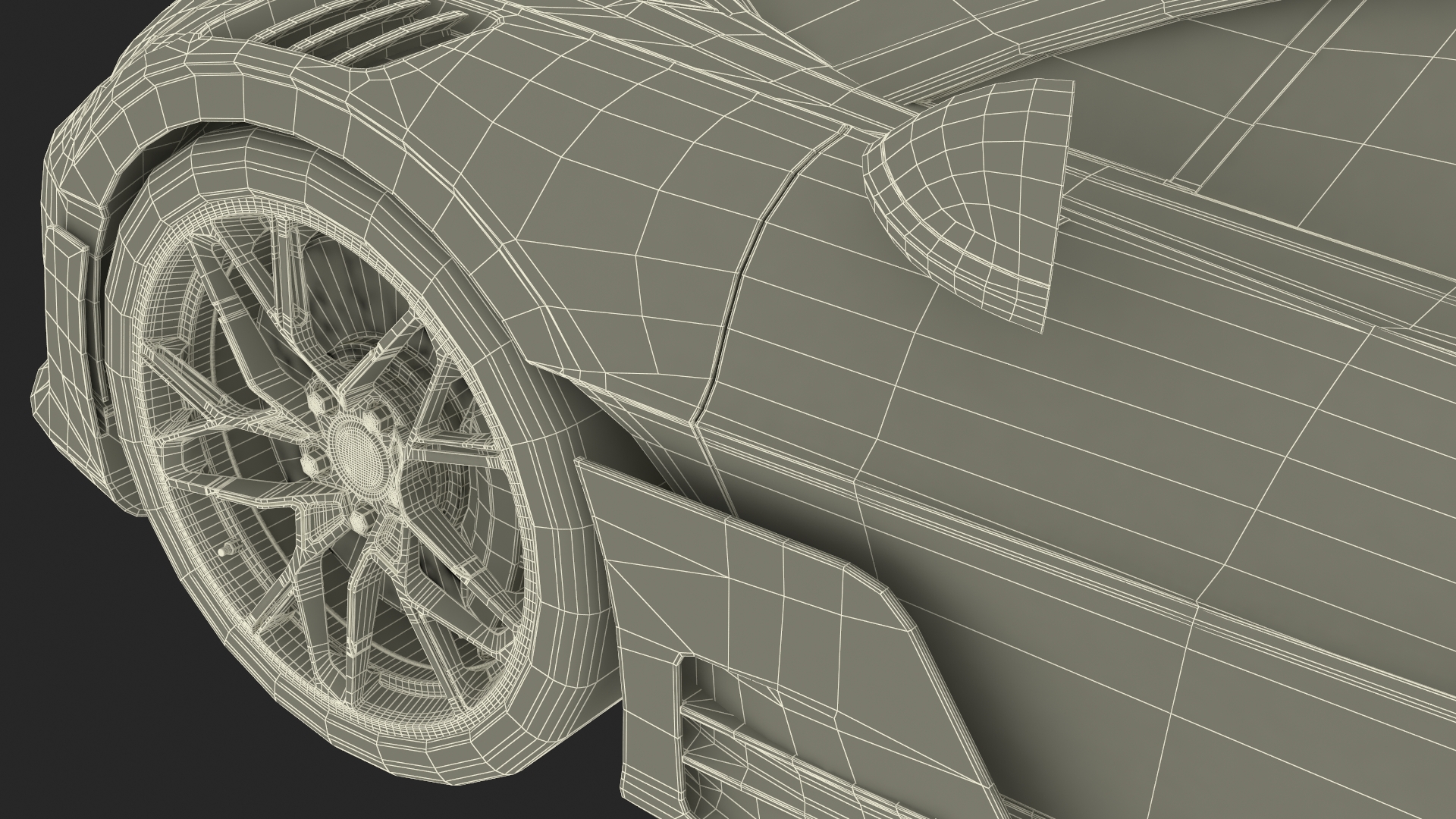 3D model Hypercar Luxury Racer Red