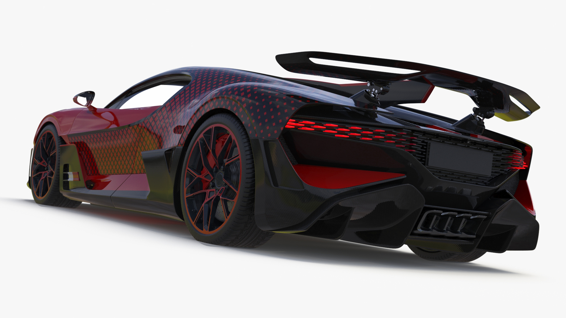 3D model Hypercar Luxury Racer Red