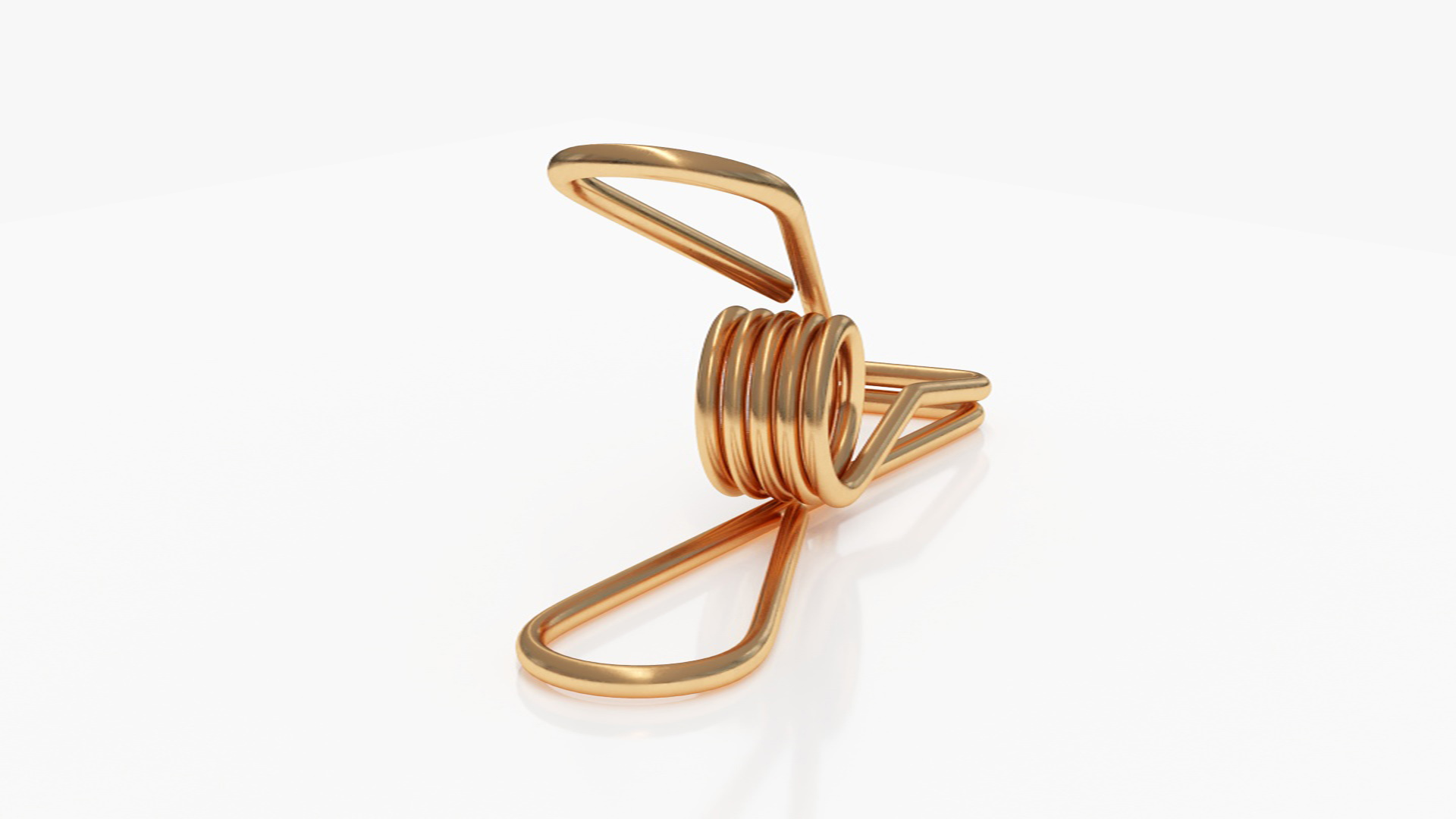Steel Clothes Peg Bronze 3D model