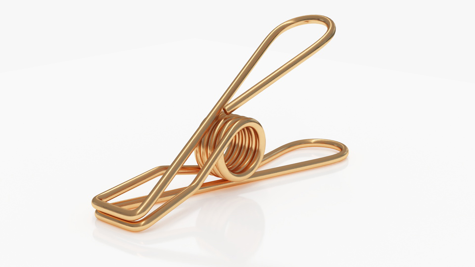 Steel Clothes Peg Bronze 3D model