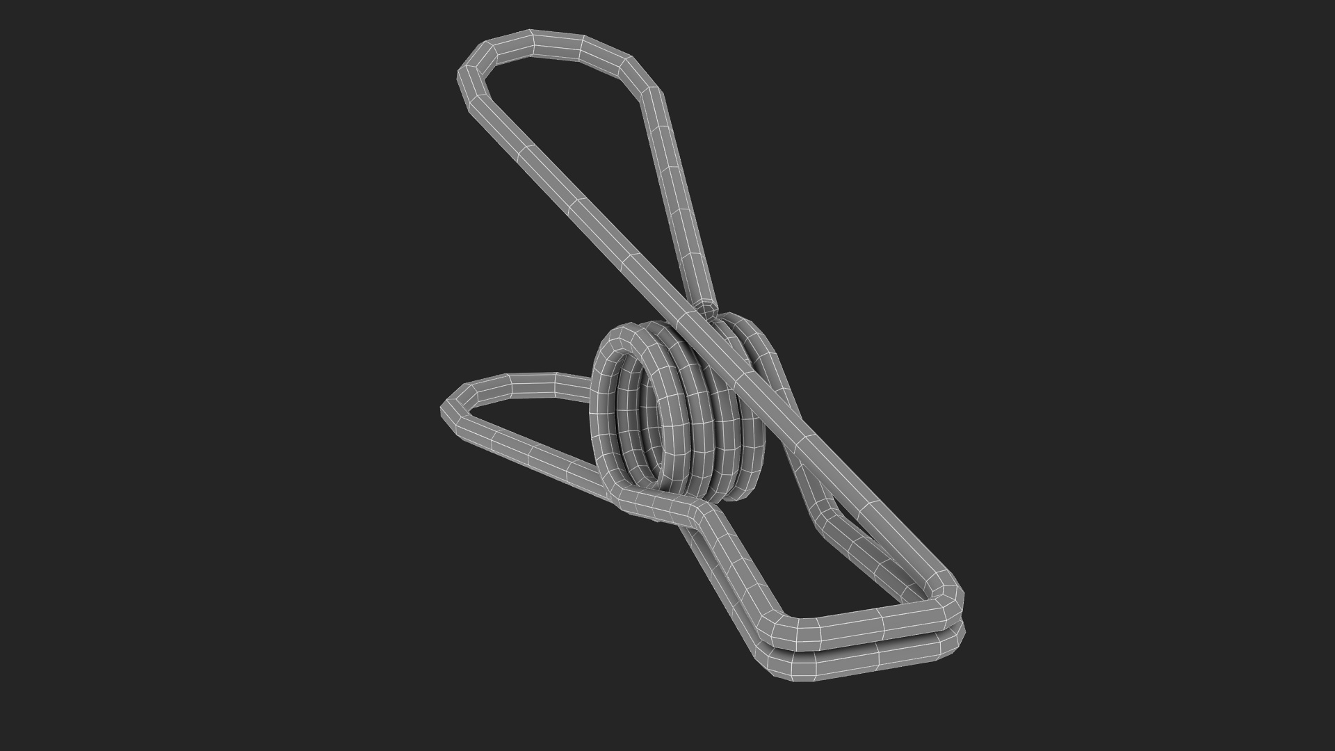 Steel Clothes Peg Bronze 3D model