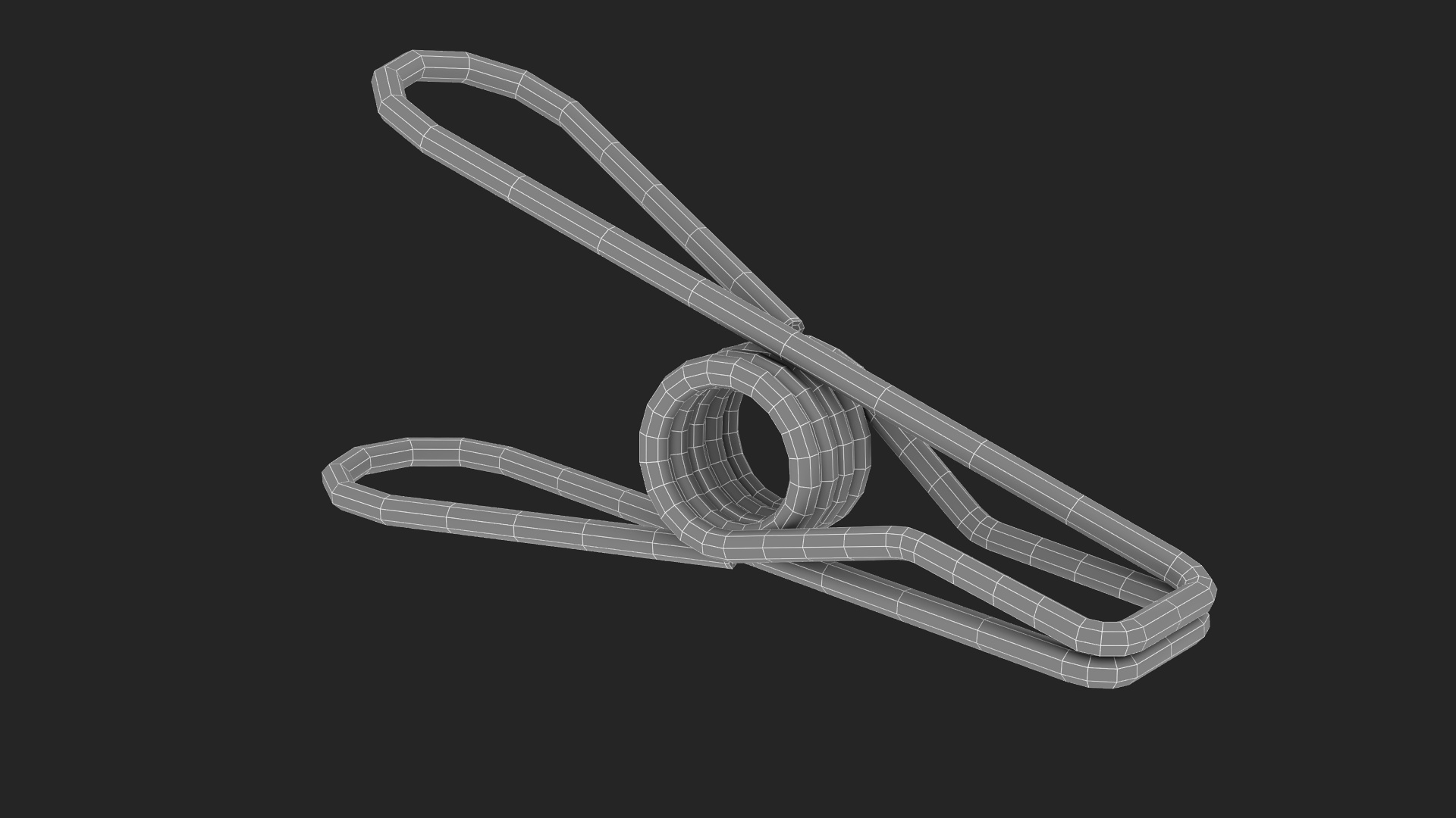 Steel Clothes Peg Bronze 3D model