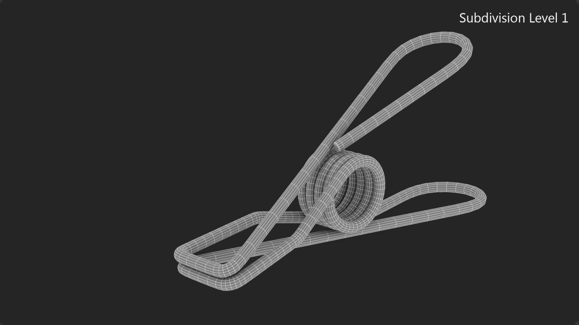 Steel Clothes Peg Bronze 3D model