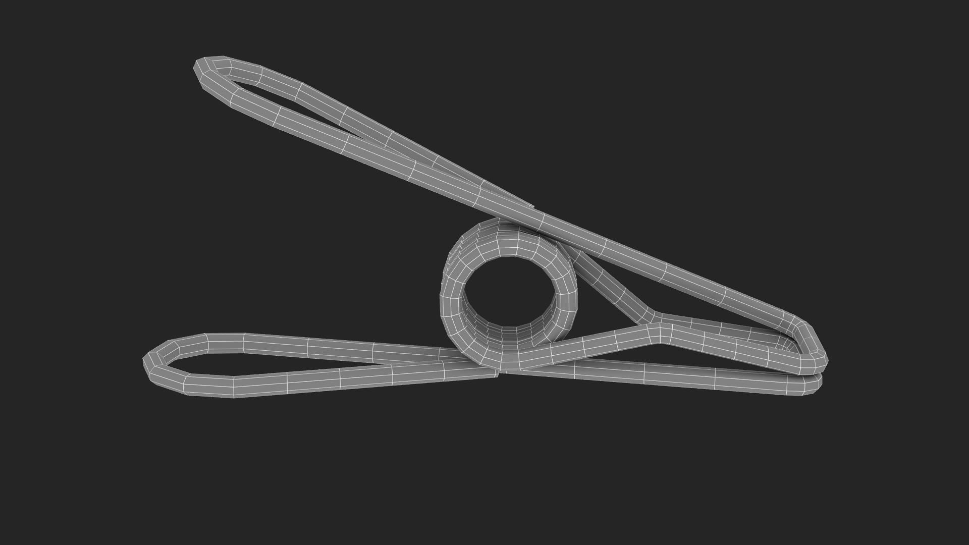 Steel Clothes Peg Bronze 3D model