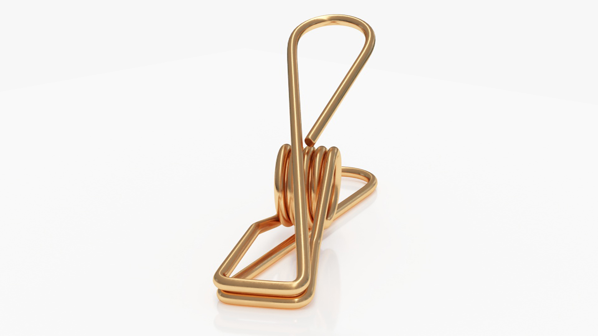 Steel Clothes Peg Bronze 3D model
