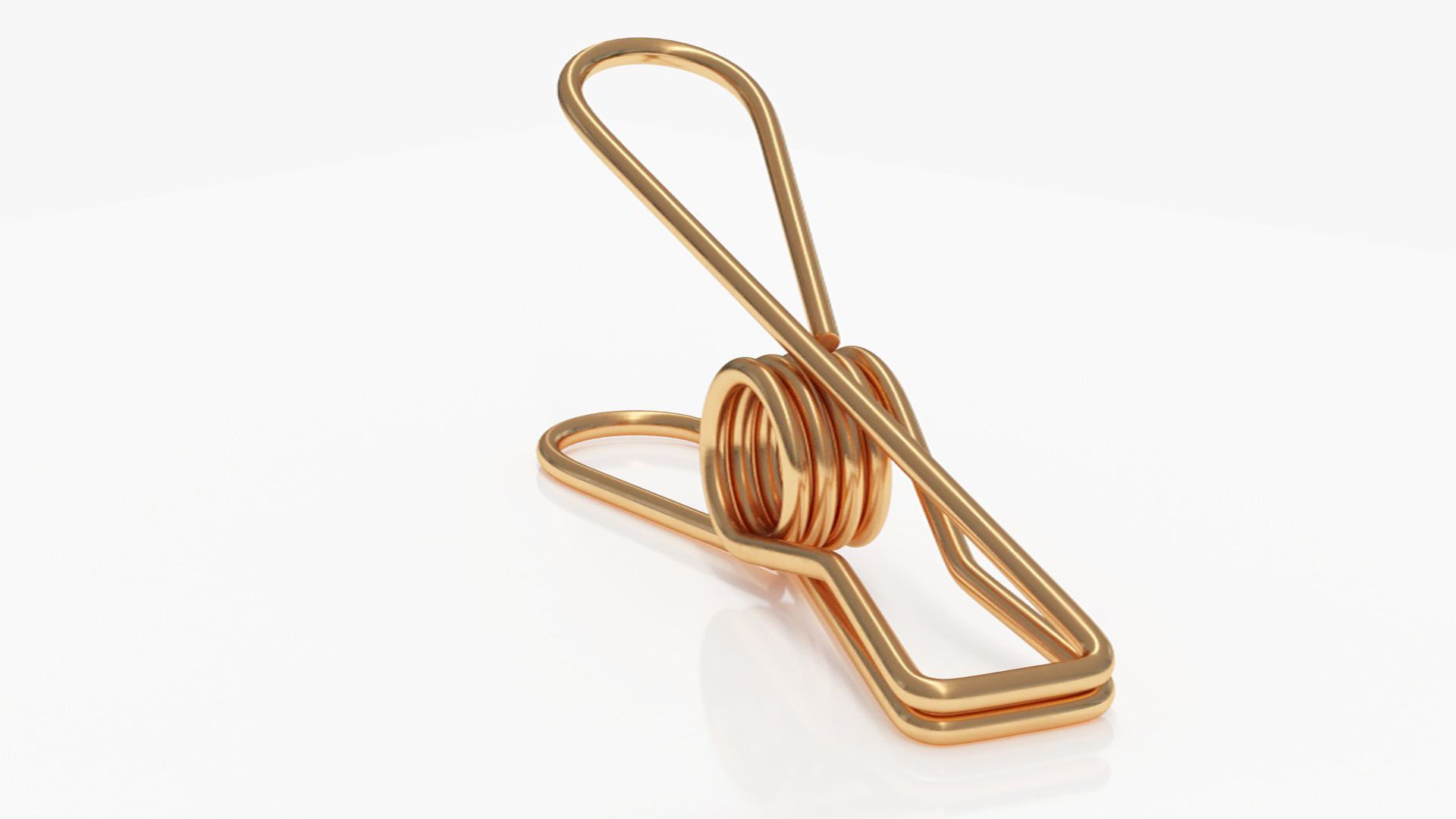 Steel Clothes Peg Bronze 3D model