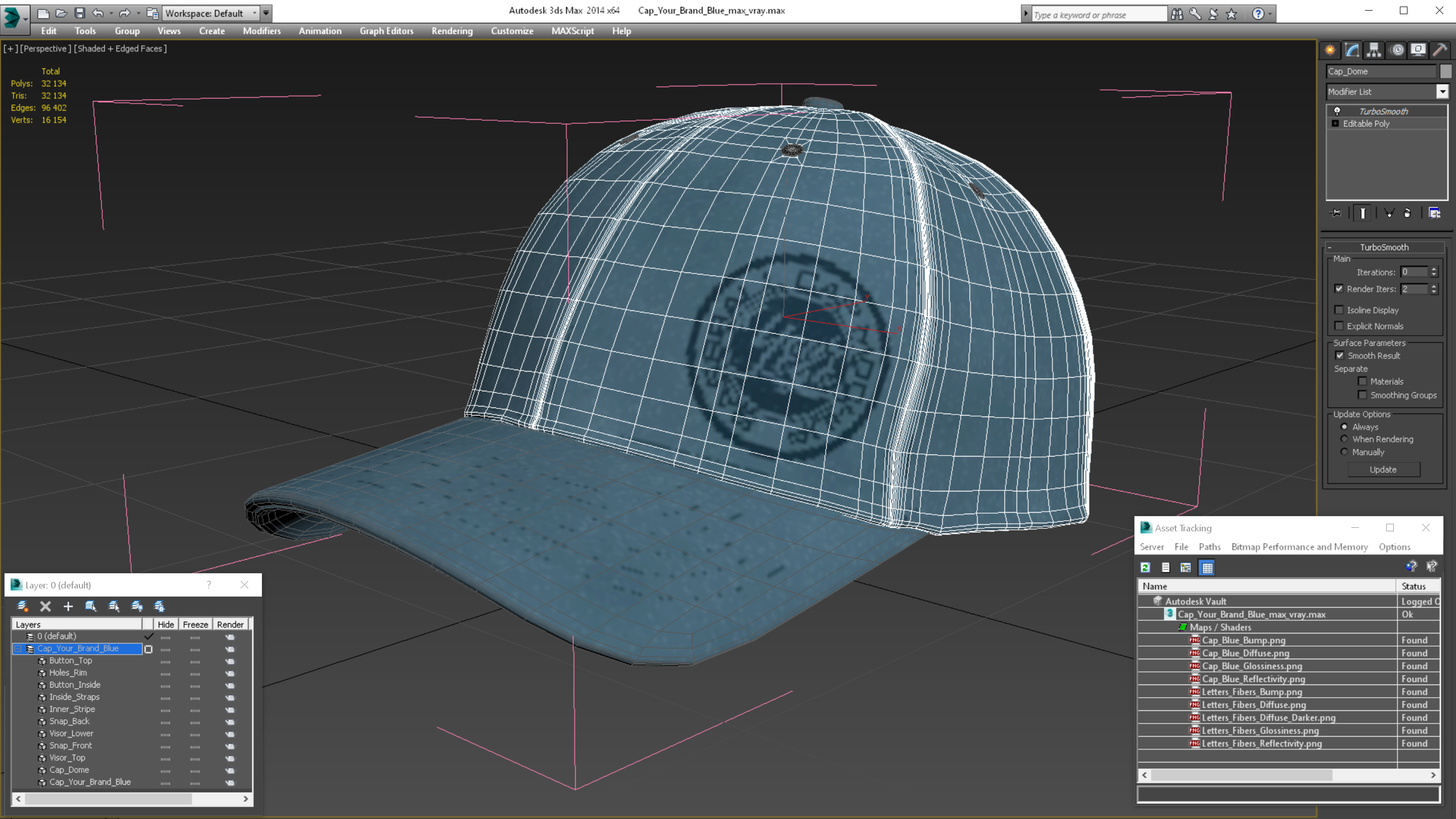 Cap Your Brand Blue 3D model