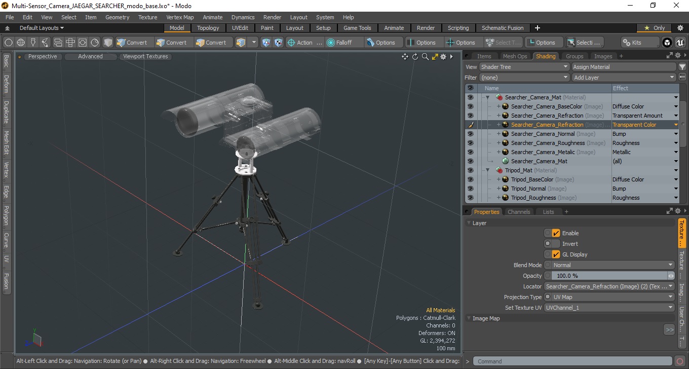 3D model Multi-Sensor Camera JAEGAR SEARCHER
