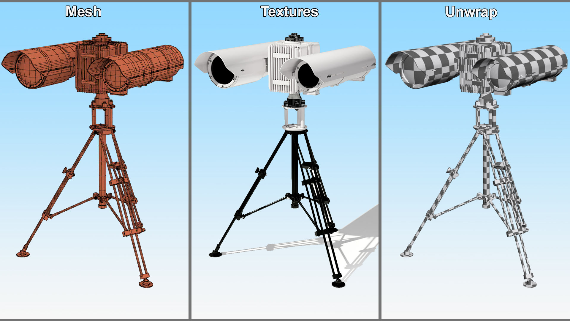 3D model Multi-Sensor Camera JAEGAR SEARCHER