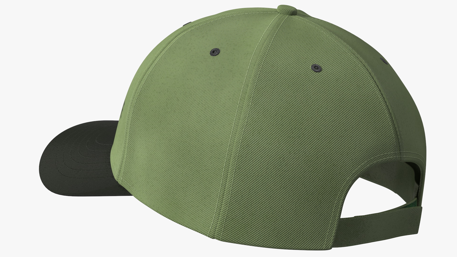 3D Cap Cotton Olive Black Your Brand model
