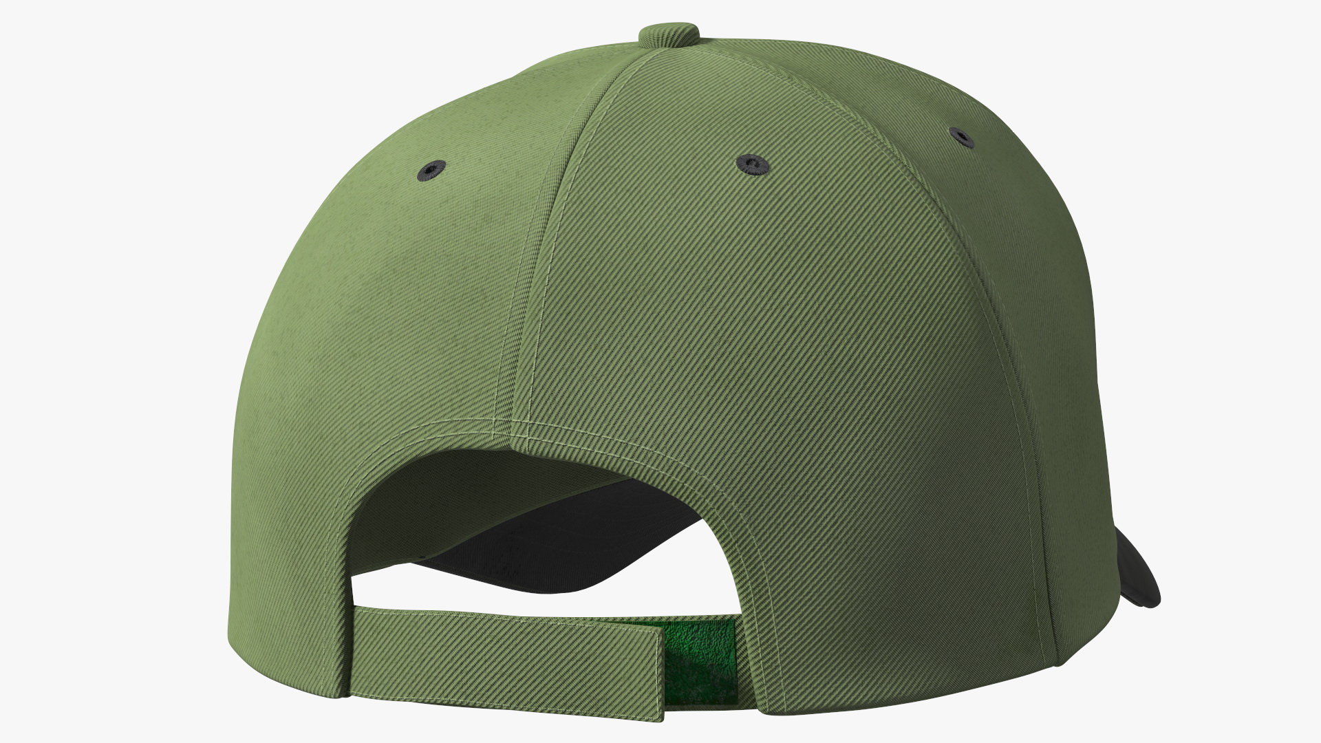 3D Cap Cotton Olive Black Your Brand model