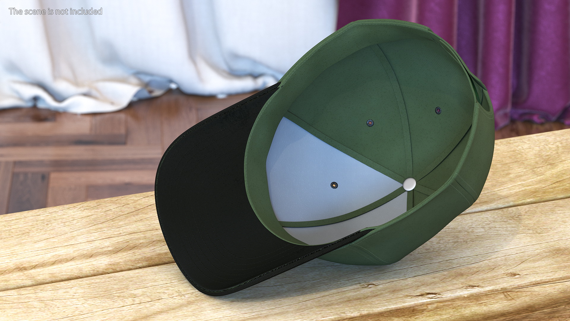 3D Cap Cotton Olive Black Your Brand model