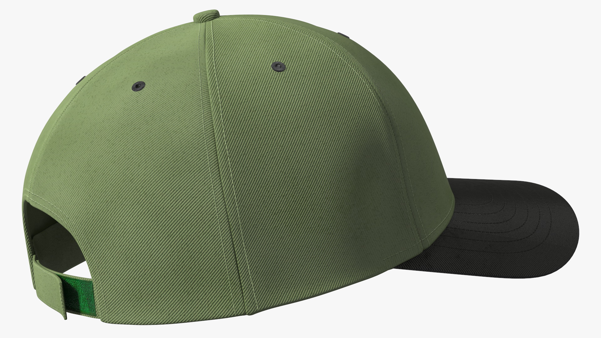 3D Cap Cotton Olive Black Your Brand model