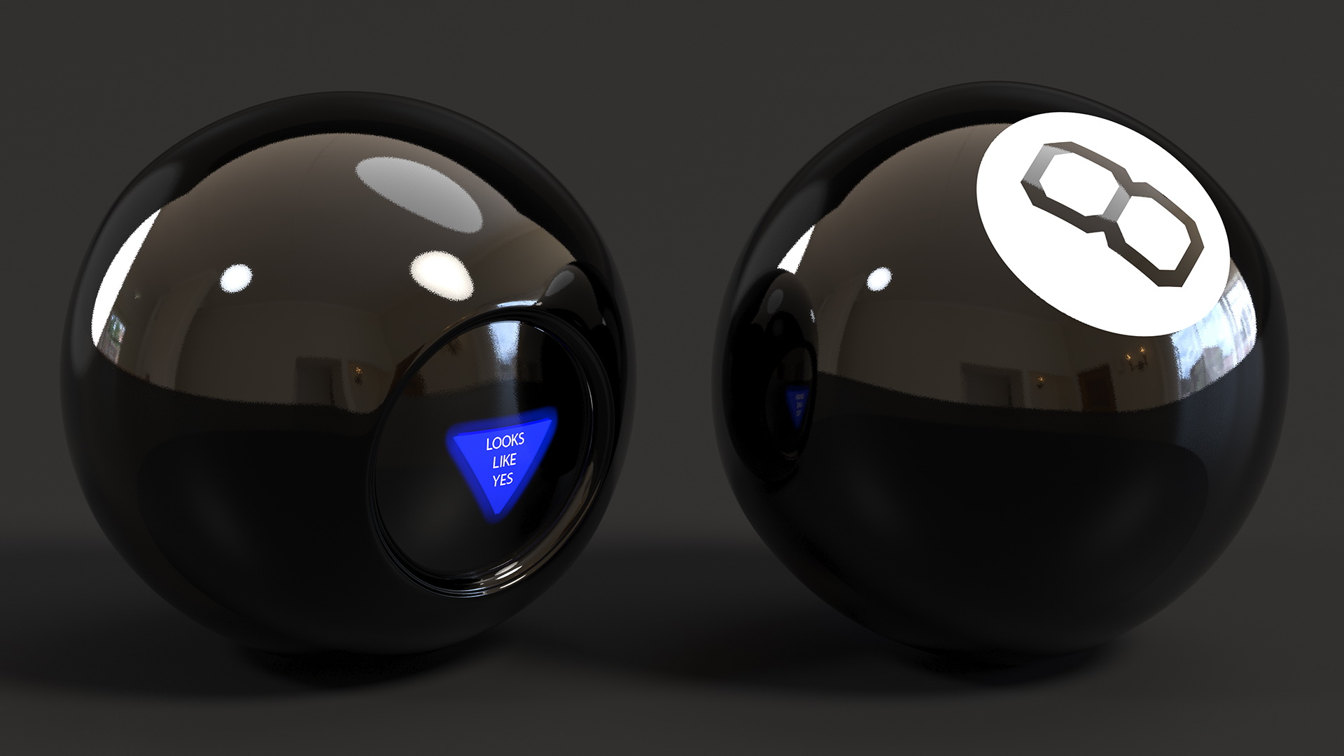 3D Magic 8 Ball Yes Answer model